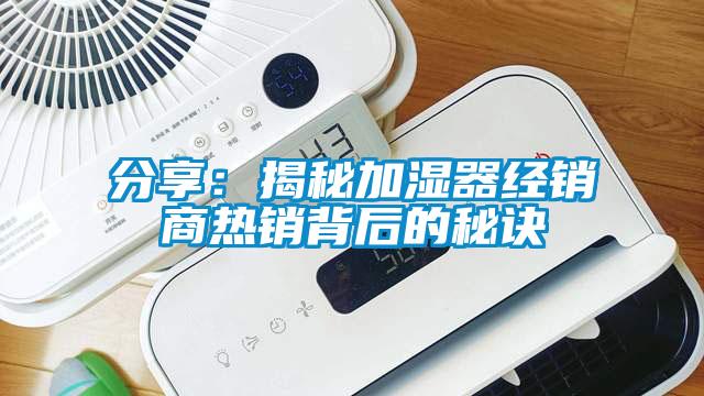 分享：揭秘加湿器经销商热销背后的秘诀