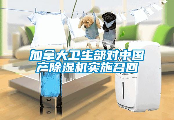 加拿大卫生部对中国产除湿机实施召回