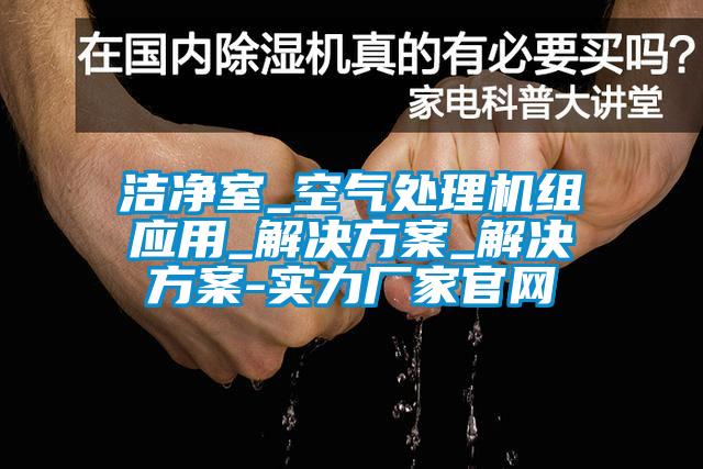 洁净室_空气处理机组应用_解决方案_解决方案-实力厂家官网