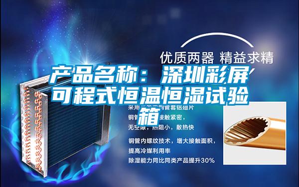 产品名称：深圳彩屏可程式恒温恒湿试验箱