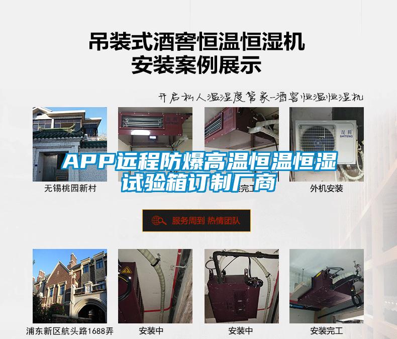 APP远程防爆高温恒温恒湿试验箱订制厂商