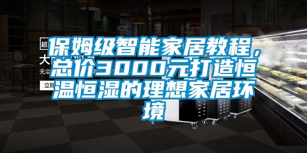 保姆级智能家居教程，总价3000元打造恒温恒湿的理想家居环境