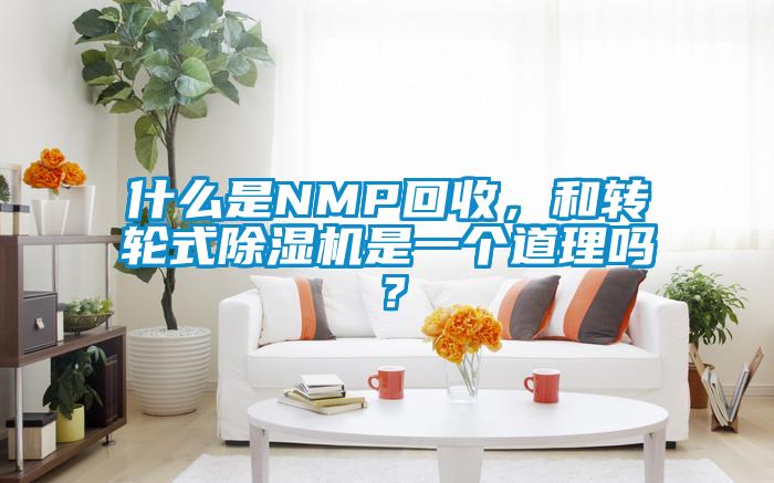 什么是NMP回收，和转轮式除湿机是一个道理吗？