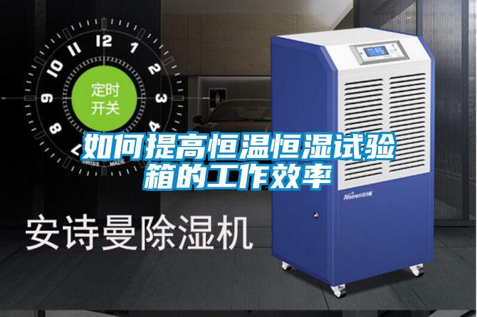 如何提高恒温恒湿试验箱的工作效率