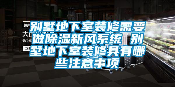 别墅地下室装修需要做除湿新风系统 别墅地下室装修具有哪些注意事项