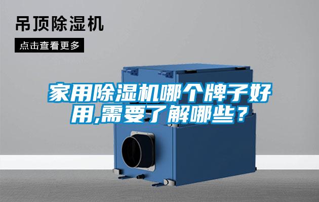 家用除湿机哪个牌子好用,需要了解哪些？