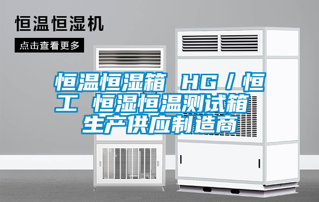 恒温恒湿箱 HG／恒工 恒湿恒温测试箱 生产供应制造商