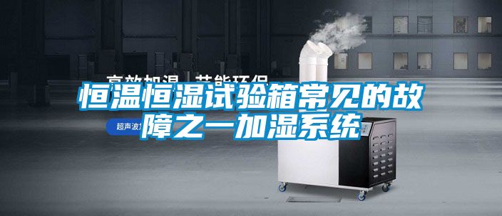 恒温恒湿试验箱常见的故障之一加湿系统