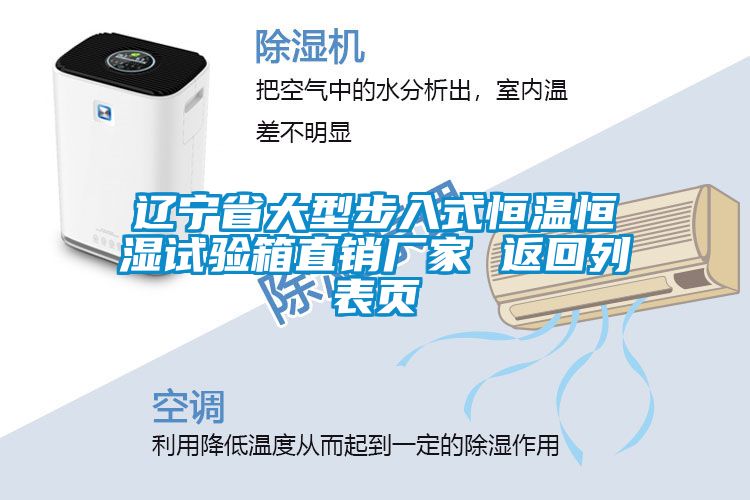 辽宁省大型步入式恒温恒湿试验箱直销厂家 返回列表页