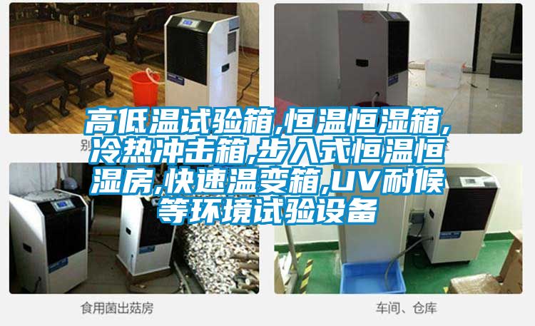 高低温试验箱,恒温恒湿箱,冷热冲击箱,步入式恒温恒湿房,快速温变箱,UV耐候等环境试验设备