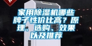 家用除湿机哪些牌子性价比高？原理、选购、效果以及推荐