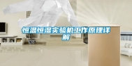 恒温恒湿实验机工作原理详解