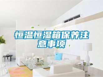 知识百科恒温恒湿箱保养注意事项