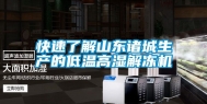 快速了解山东诸城生产的低温高湿解冻机