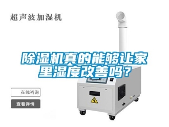 行业新闻除湿机真的能够让家里湿度改善吗？