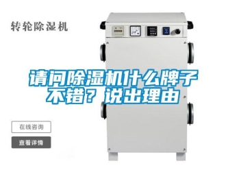 行业新闻请问除湿机什么牌子不错？说出理由