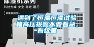 遇到了恒温恒湿试验箱高压报警不要着急，看这里