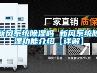 行业新闻新风系统除湿吗 新风系统除湿功能介绍【详解】