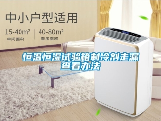 知识百科恒温恒湿试验箱制冷剂走漏查看办法