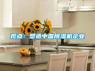 行业新闻观点：塑造中国除湿机企业