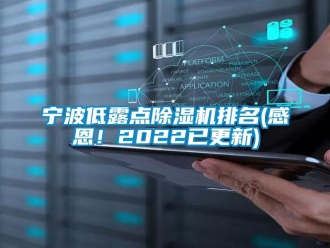 行业新闻宁波低露点除湿机排名(感恩！2022已更新)