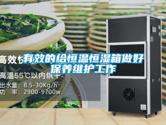 知识百科有效的给恒温恒湿箱做好保养维护工作