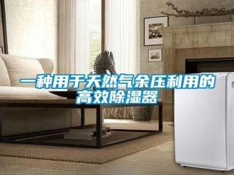 行业新闻一种用于天然气余压利用的高效除湿器