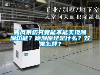 常见问题新风系统究竟能不能实现除湿功能？除湿原理是什么？效果怎样？
