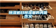 除湿机日除湿量的具体含义