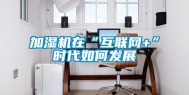 加湿机在“互联网+”时代如何发展