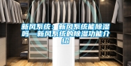 新风系统：新风系统能除湿吗—新风系统的除湿功能介绍
