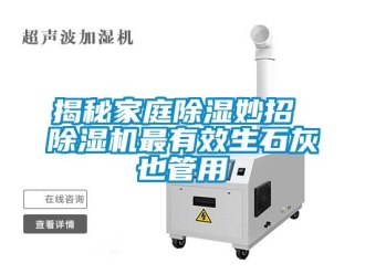 行业新闻揭秘家庭除湿妙招 除湿机最有效生石灰也管用