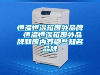 知识百科恒温恒湿箱国外品牌 恒温恒湿箱国外品牌和国内有哪些知名品牌