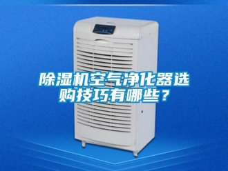行业新闻除湿机空气净化器选购技巧有哪些？