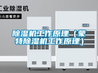 行业新闻除湿机工作原理（蒙特除湿机工作原理）