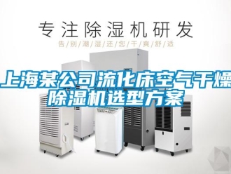 行业新闻上海某公司流化床空气干燥除湿机选型方案