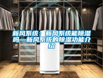 行业新闻新风系统：新风系统能除湿吗—新风系统的除湿功能介绍
