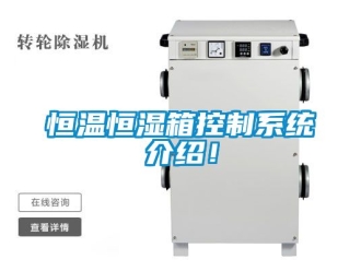 知识百科恒温恒湿箱控制系统介绍！