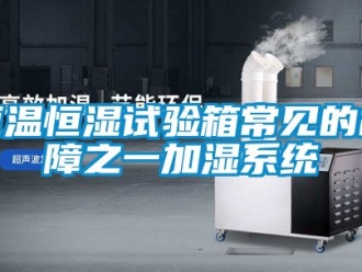 知识百科恒温恒湿试验箱常见的故障之一加湿系统