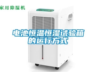 知识百科电池恒温恒湿试验箱的运行方式