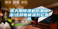 雨天用除湿机防潮除湿!这样做能延长它寿命