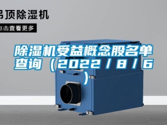 行业新闻除湿机受益概念股名单查询（2022／8／6）