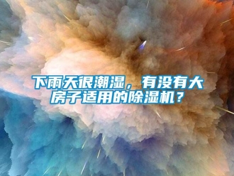行业新闻下雨天很潮湿，有没有大房子适用的除湿机？