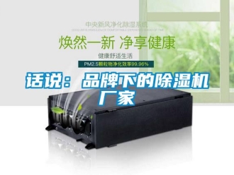 行业新闻话说：品牌下的除湿机厂家