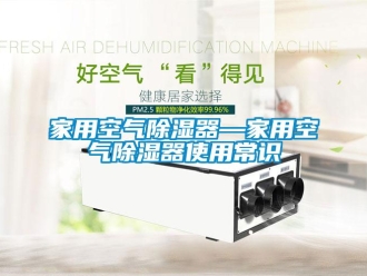 行业新闻家用空气除湿器—家用空气除湿器使用常识