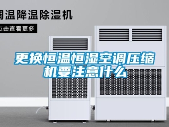 知识百科更换恒温恒湿空调压缩机要注意什么