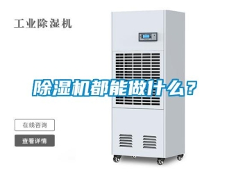 企业新闻除湿机都能做什么？