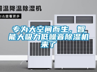 行业新闻专为大空间而生，智能大吸力低噪音除湿机来了