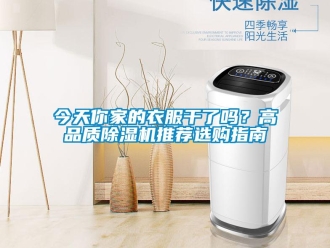 行业新闻今天你家的衣服干了吗？高品质除湿机推荐选购指南