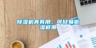 除湿机真有用，可轻易驱湿避潮